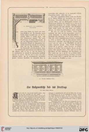 Eine kunstgewerbliche Zeit- und Streitfrage