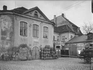 Dresden-Friedrichstadt, Hofseite einer Gartenarchitektur des 18. Jahrhunderts, wohl Teil der Bramschen Spirituosenfabrik