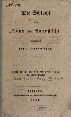Schlacht von Jena oder Auerstädt 1806