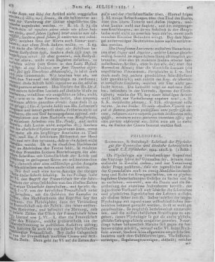 Fischhaber, G. C. F.: Lehrbuch der Psychologie für Gymnasien und ähnliche Lehr-Anstalten. Stuttgart: Steinkopf 1824