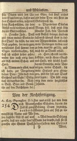 Von der Rechtfertigung.