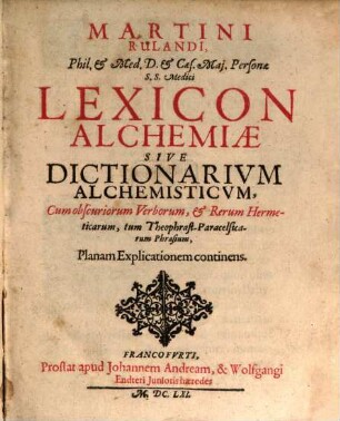 Lexicon Alchemiae