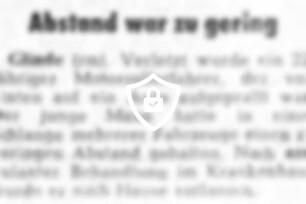 Abstand war zu gering