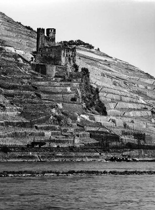 Rüdesheim am Rhein. Ruine der Burg Ehrenfels (um 1210)