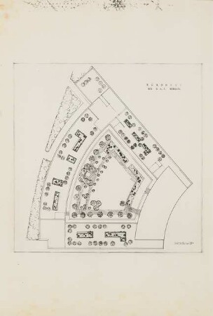 Bürohaus der Deutschen Arbeitsfront, Berlin-Wilmersdorf Grünanlage: Gartenplan
