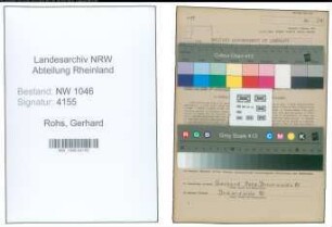 Entnazifizierung Gerhard Rohs , geb. 11.01.1908 (Landwirt)