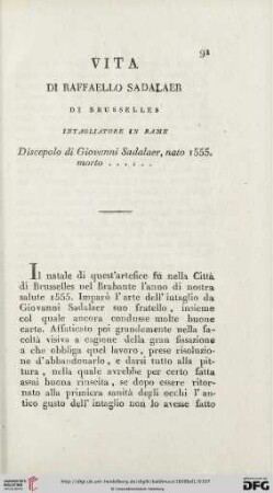 Vita di Raffaello Sadalaer