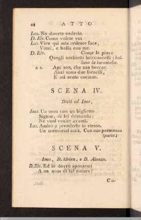 Atto Secondo: Scena V.