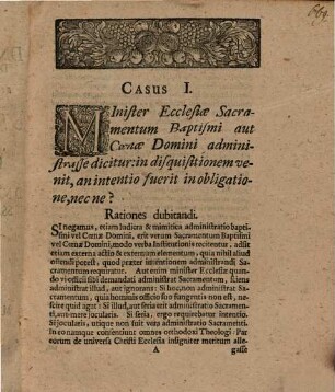 Serenissimo Principe Ac Domino Dn. Ioanne Gvilielmo Dvce Saxoniae, Jvliaci, Cliviae Et Montivm Etc. Etc. Rectore Academiae Magnificentissimo, Selectos Qvosdam e Sacramentorum doctrina Petitos Casvs