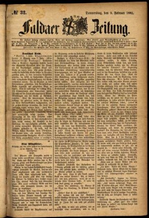 Ausgabe vom Donnerstag, den 09. Februar 1882.