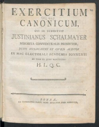 Exercitium Canonicum