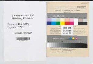 Entnazifizierung Heinrich Gockel , geb. 27.03.1918 (Schlosser)