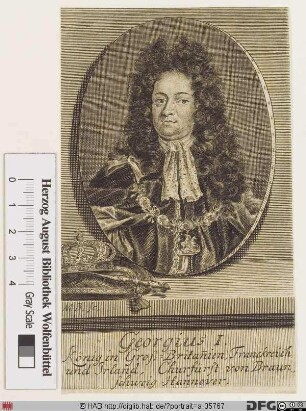 Bildnis Georg I. (Ludwig), 1698 Kurfürst von Hannover, 1714-27 König von Großbritannien u. Irland