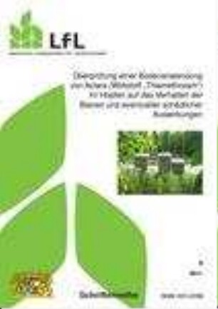 Überprüfung einer Bodenanwendung von Actara (Wirkstoff "Thiamethoxam") im Hopfen auf das Verhalten der Bienen und eventueller schädlicher Auswirkungen