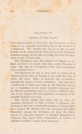 Chapter IV. History of the island