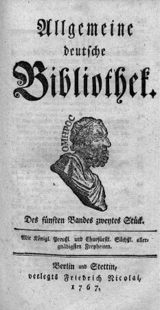 Des fünften Bandes zweytes Stück.