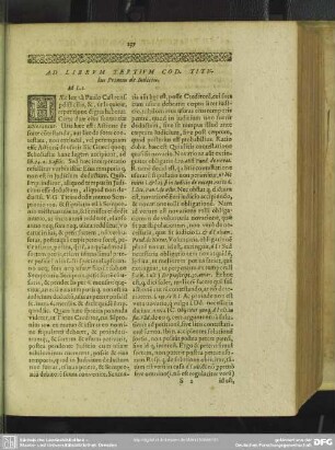Ad Librum Tertium Cod. Titulus Primus de Iudiciis