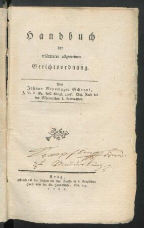 Handbuch der erläuterten allgemeinen Gerichtsordnung