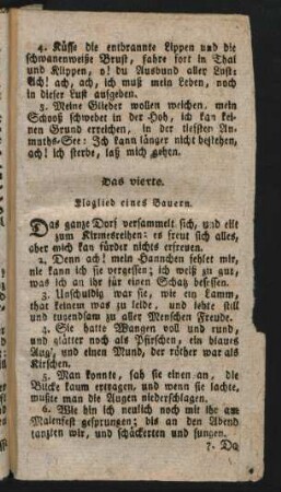 Das vierte. : Klaglied eines Bauern.