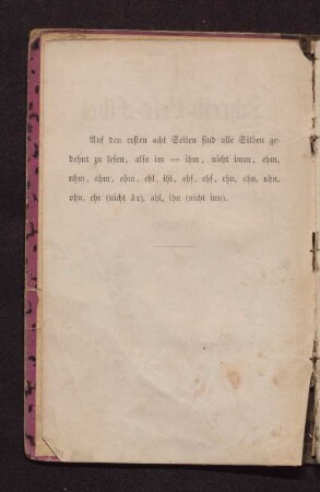 Hinweis zur Betonung der Silben.