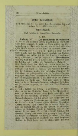 Dritter Hauptabschnitt. Vom Anfange der französischen Revolution bis auf unsere Zeit. 1789 bis jetzt