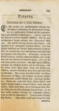 Eingang. Andächtige und Jesu Geliebte!