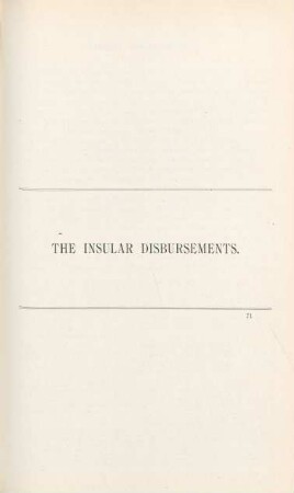 The Insular Disbursements