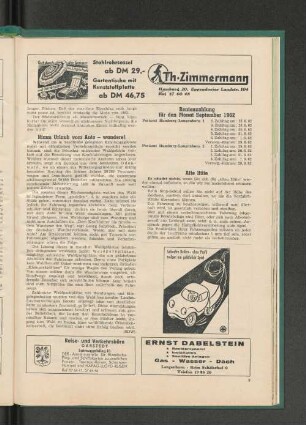 Rentenzahlung für den Monat September 1962