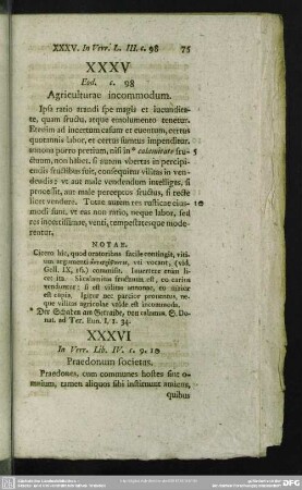 XXXV Eod. c. 98 Agriculturae incommodum