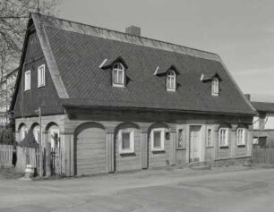 Neugersdorf, Umgebindehaus : Neugersdorf. Ansicht eines Wohnhauses