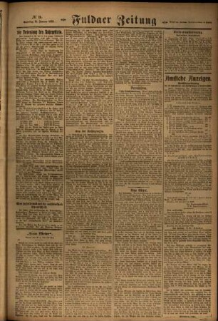 Zweite Ausgabe vom Sonntag, den 21. Januar 1923.