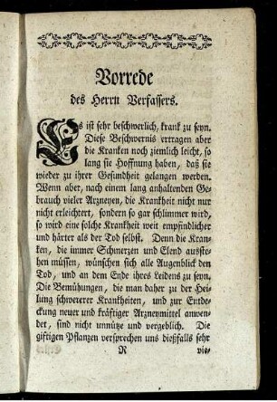 Vorrede des Herrn Verfassers.