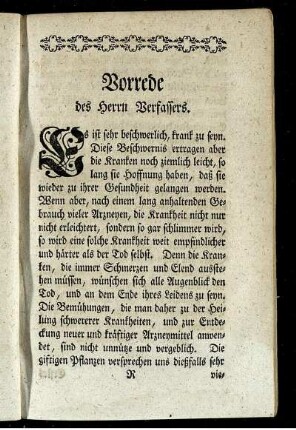 Vorrede des Herrn Verfassers.