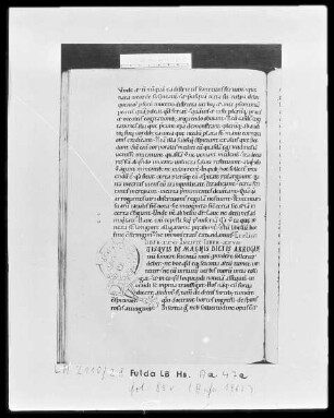 Gregorius Magnus, Moralia in Job, Pars 5, Liber 23-27 — Initiale Q (uisquis), der Strich in Gestalt eines Drachen, Folio 85verso