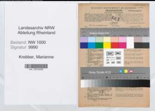 Entnazifizierung Marianne Krebber, geb. 08.09.1921 (Kontoristin)