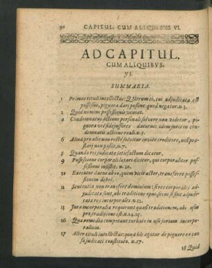Ad Capitul. Cum Aliquibus. VI.