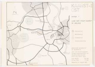 Verkehrsplanung, Kaarst Schinkelwettbewerb 1984: Schematischer Lageplan