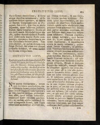 493-529, Institutio LXXVI. - LXXX.