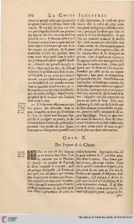 Chap. X: Des serpens de la Chine