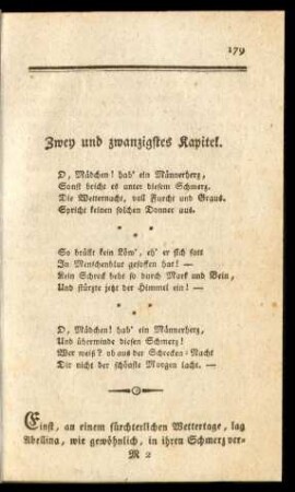 Zwey und zwanzigstes Kapitel.