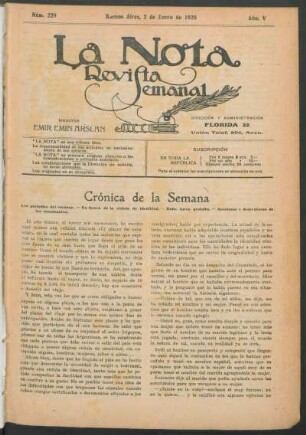 Crónica de la semana