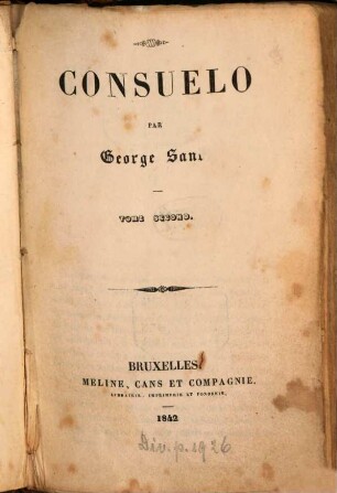Consuelo : Par George Sand, 2