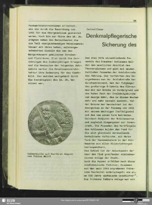 Denkmalpflegerische Aspekte bei der Sicherung des Dresdner Residenzschlosses