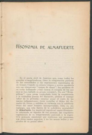 Fisonomía de Almafuerte