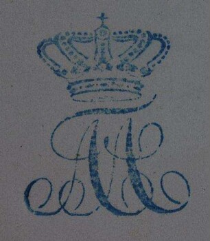 Albert, Sachsen, König / Stempel mit Monogramm