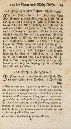 XXI. Große 1. Hungersnoth