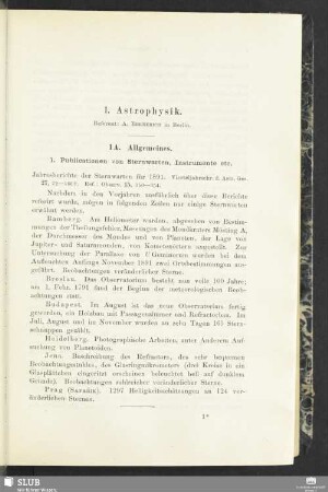 1. Astrophysik