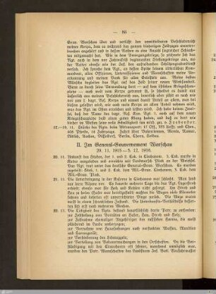 II. Im General-Gouvernement Warschau