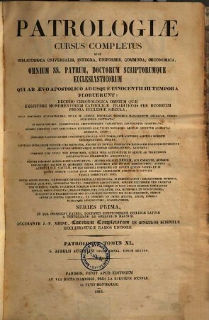 Sancti Aurelii Augustini, Hipponensis episcopi, opera omnia, 6