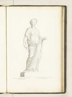 Statue antique de marbre d'une Ceres haute de 6.pieds au Palais des Tuilleries.